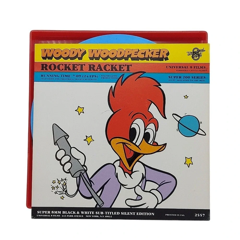 Vintage Woody Woodpecker No. 2557 Rocket Racket Super 8mm Universal 8 Films